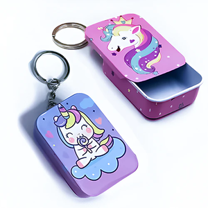 Metal coin box keychain