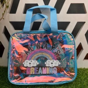Square small holographic bag- unicorn