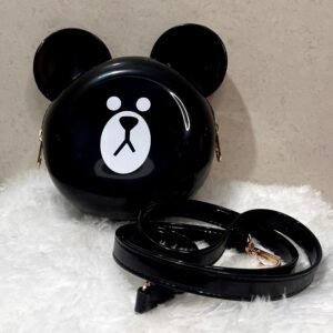 Silicon teddy face sling bag