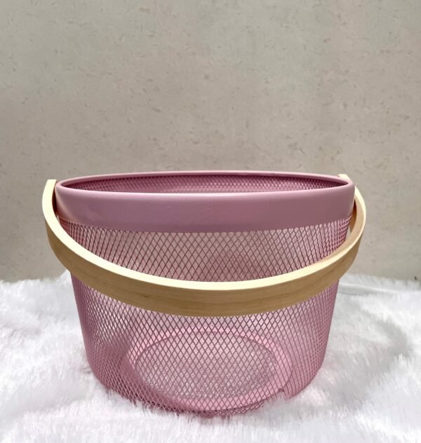 Round wooden handle basket - Image 2