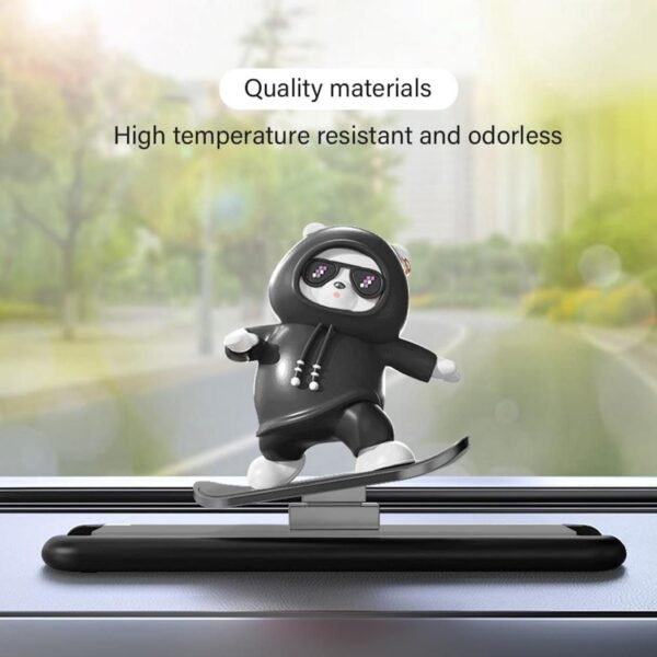 Sliding panda holder for car