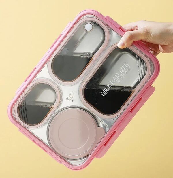 Individual Steel Lunch box - 7099 - Image 4