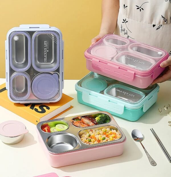 Individual Steel Lunch box - 7099 - Image 3