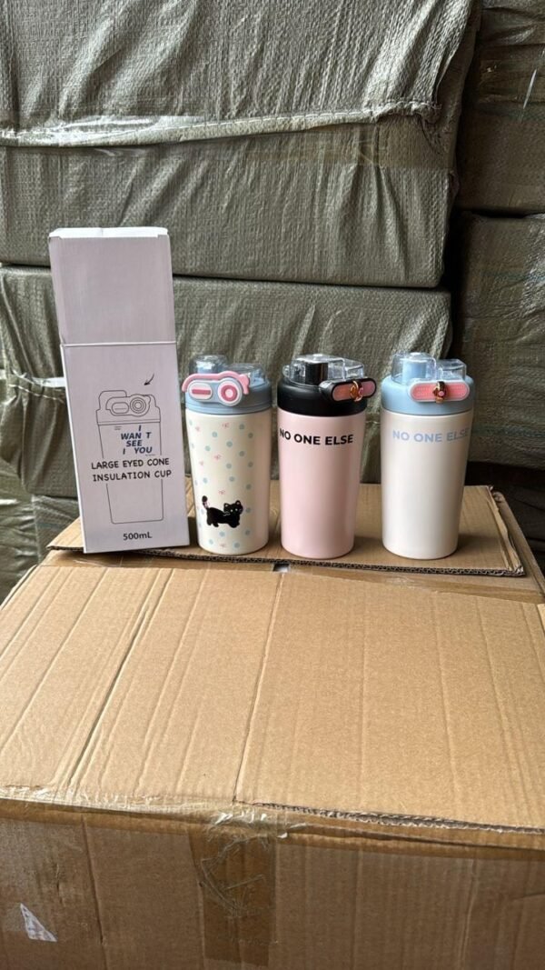 2in1 Cat print white box tumbler