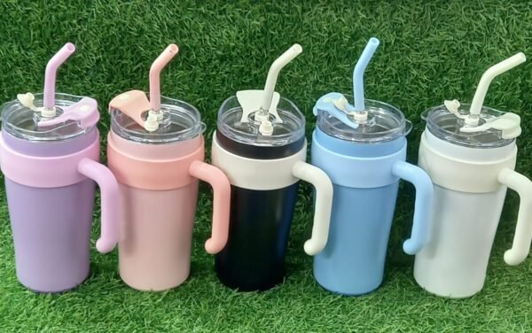 Tumbler plain 900 ml with steel straw