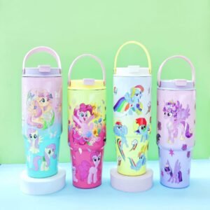 2in1 unicorn print double colour tumbler