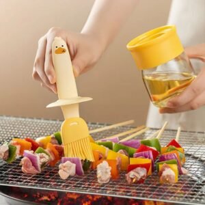 2 in 1 silicon duck oil brush