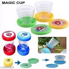 Magic Cup Set of 2 Folding Glass Plastic
